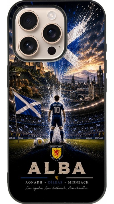 iPhone 16 Pro Case Hülle - Silikon schwarz Fussball Schottland splash 2026