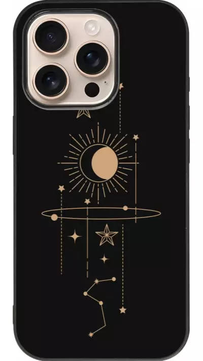 Coque iPhone 16 Pro - Silicone rigide noir Spring 23 astro