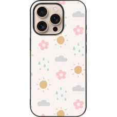 iPhone 16 Pro Case Hülle - Silikon schwarz Spring 23 weather