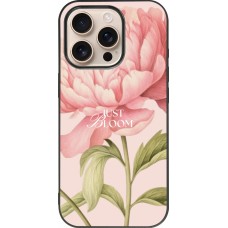 Coque iPhone 16 Pro - Silicone rigide noir Just Bloom Spring 2026