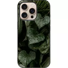 Coque iPhone 16 Pro - Silicone rigide noir Spring 23 fresh plants