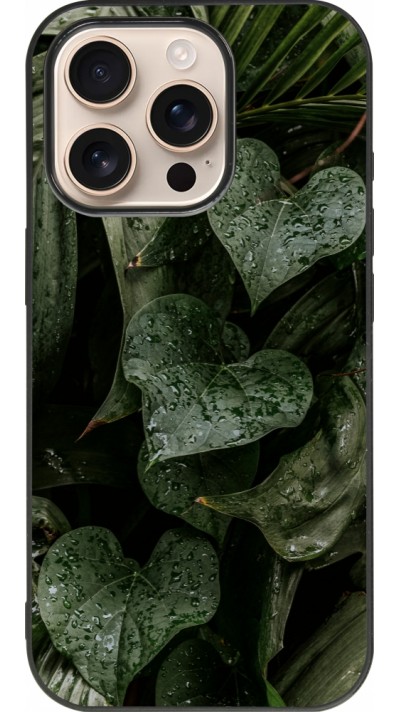 iPhone 16 Pro Case Hülle - Silikon schwarz Spring 23 fresh plants