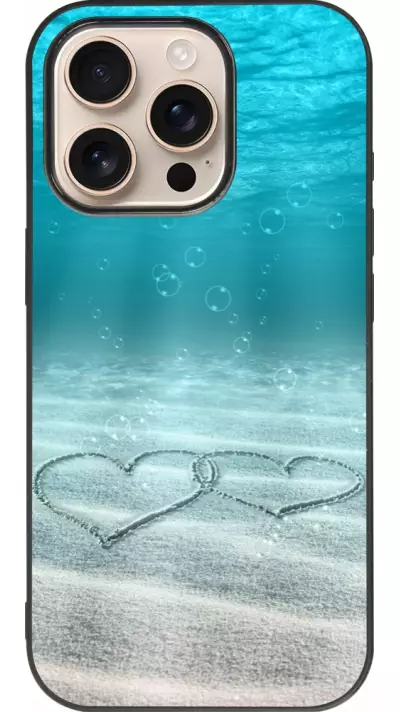 Coque iPhone 16 Pro - Silicone rigide noir Summer 18 19