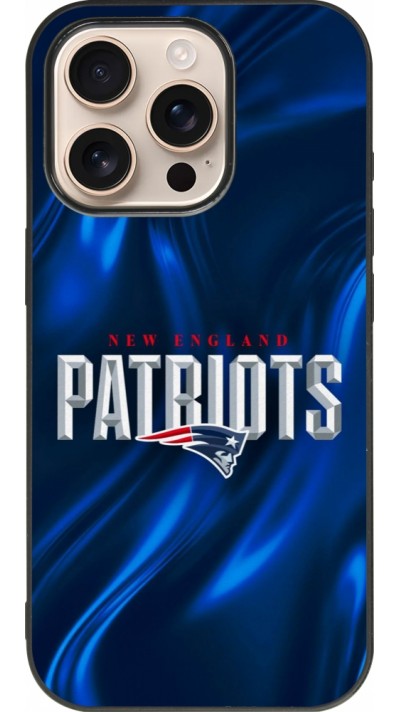 iPhone 16 Pro Case Hülle - Silikon schwarz Super Bowl 26 Patriots 2