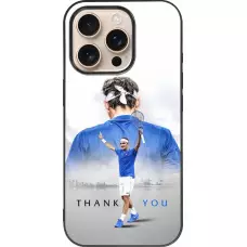 Coque iPhone 16 Pro - Silicone rigide noir Thank you Roger