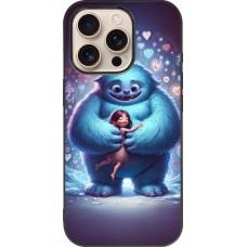 iPhone 16 Pro Case Hülle - Silikon schwarz Valentin 2024 Flauschige Liebe