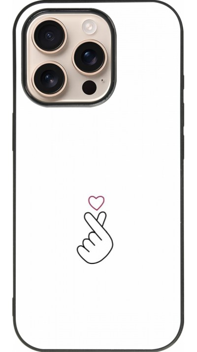 iPhone 16 Pro Case Hülle - Silikon schwarz Valentine 2024 heat by Millennials