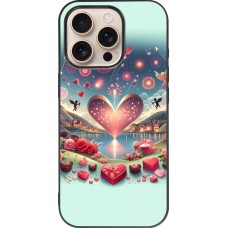 iPhone 16 Pro Case Hülle - Silikon schwarz Valentin 2025 Schick