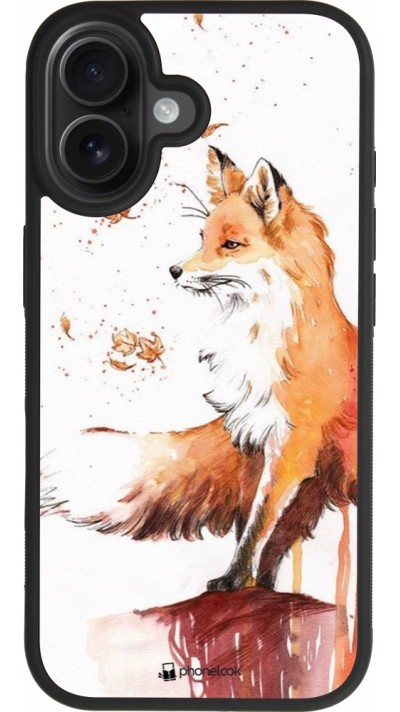 iPhone 17 Case Hülle - Silikon schwarz Autumn 21 Fox