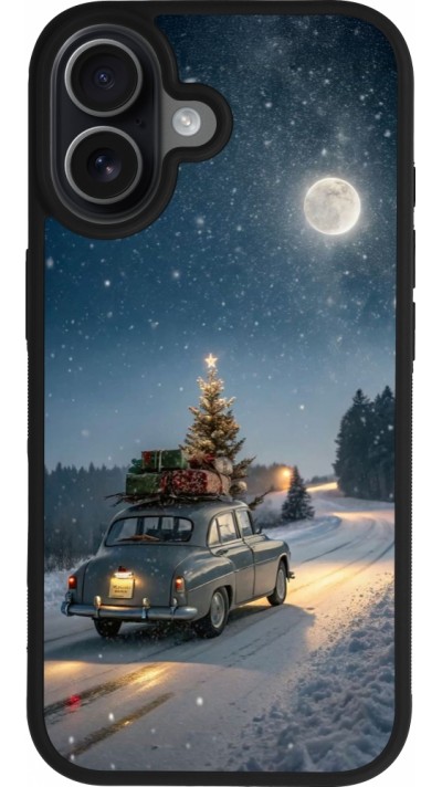 iPhone 17 Case Hülle - Silikon schwarz Christmas 25 Car with Tree Xmas
