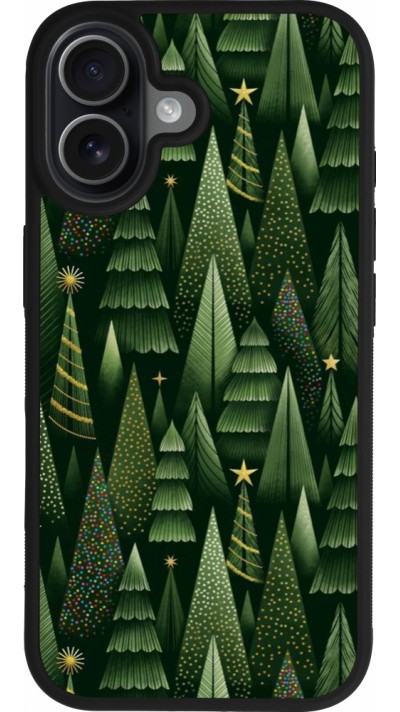 iPhone 17 Case Hülle - Silikon schwarz Christmas 25 Pattern Xmas Tree