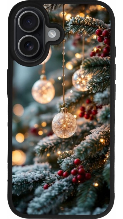 iPhone 17 Case Hülle - Silikon schwarz Christmas 25 Xmas Decorated Tree