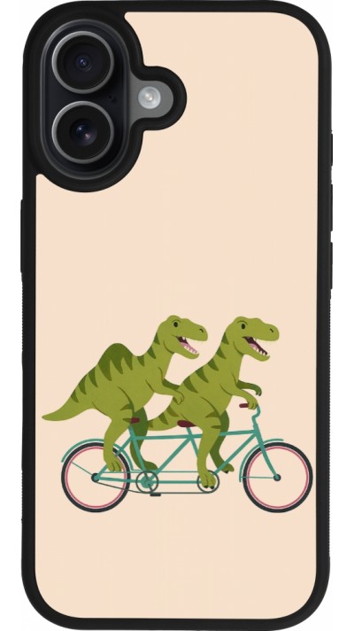 iPhone 17 Case Hülle - Silikon schwarz Dinosaurs on bikes 2026