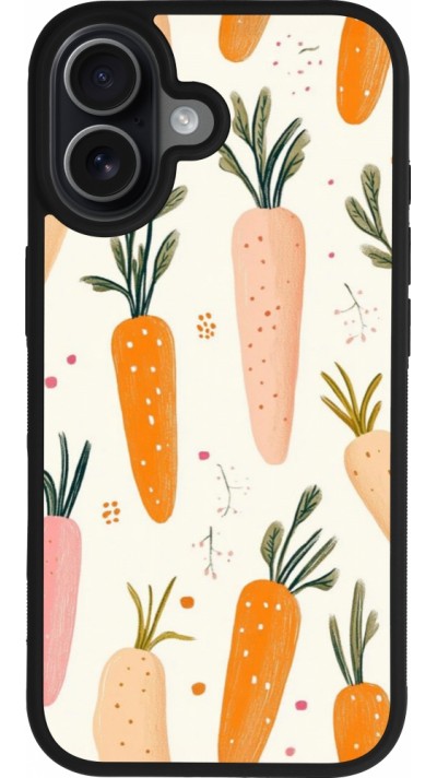 iPhone 17 Case Hülle - Silikon schwarz Easter 2026 Illustration carrots