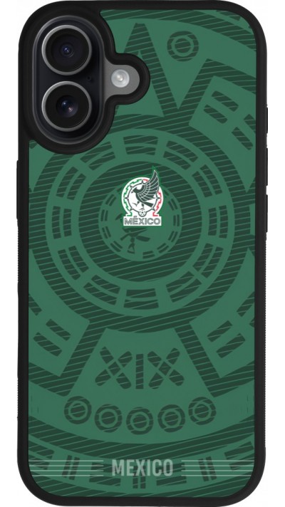 iPhone 17 Case Hülle - Silikon schwarz Mexiko 2026 personalisierbares Fussballtrikot