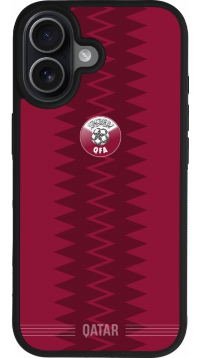 iPhone 17 Case Hülle - Silikon schwarz Qatar 2026 personalisierbares Fussballtrikot