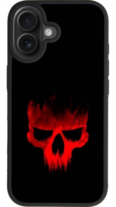 iPhone 17 Case Hülle - Silikon schwarz Halloween 2023 scary skull