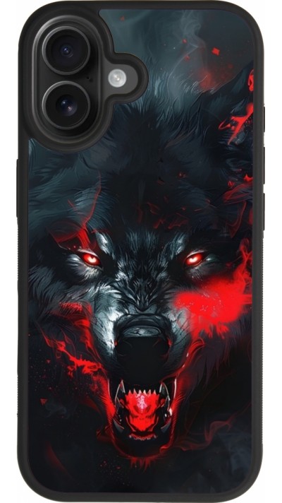 iPhone 17 Case Hülle - Silikon schwarz Halloween 2024 mad werewolf