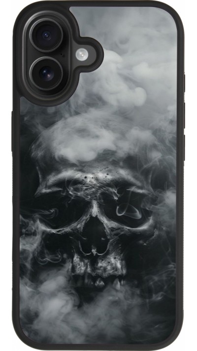 iPhone 17 Case Hülle - Silikon schwarz Halloween 2024 smoky skull