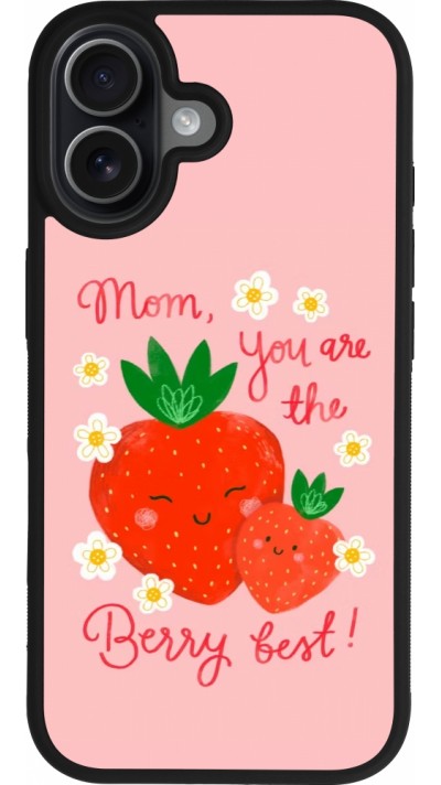 iPhone 17 Case Hülle - Silikon schwarz Mom 2026 Berry best