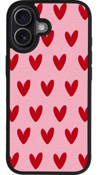 iPhone 17 Case Hülle - Silikon schwarz Saint Valentines Day 26 Pattern heart