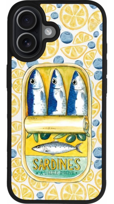iPhone 17 Case Hülle - Silikon schwarz Sardines in oil 2026