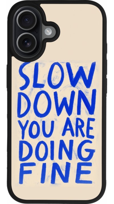 iPhone 17 Case Hülle - Silikon schwarz Slow down 2026