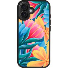 iPhone 17 Case Hülle - Silikon schwarz Spring 23 colorful flowers