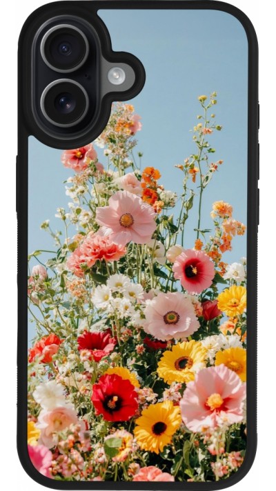 iPhone 17 Case Hülle - Silikon schwarz Spring flowers Spring 2026