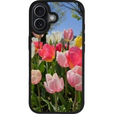 iPhone 17 Case Hülle - Silikon schwarz Tulips Spring 2026