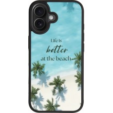 iPhone 17 Case Hülle - Silikon schwarz Summer 2025 Life is better at the beach