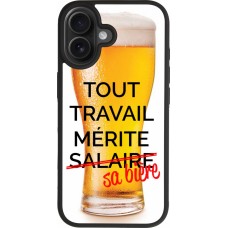 iPhone 17 Case Hülle - Silikon schwarz Tout travail mérite sa bière