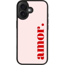 iPhone 17 Case Hülle - Silikon schwarz Valentine 2024 amor