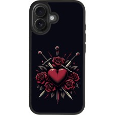 iPhone 17 Case Hülle - Silikon schwarz Valentine 2024 gothic love