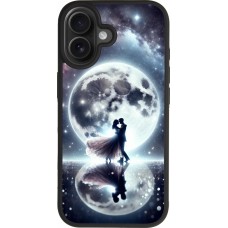 iPhone 17 Case Hülle - Silikon schwarz Valentin 2024 Liebe unter dem Mond