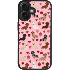iPhone 17 Case Hülle - Silikon schwarz Valentine 2024 puppy love