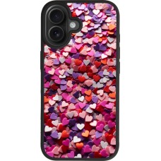iPhone 17 Case Hülle - Silikon schwarz Valentin 2025 Konfetti