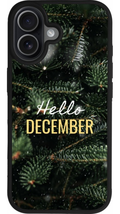 iPhone 17 Case Hülle - Silikon schwarz Winter 25 Winter hello december