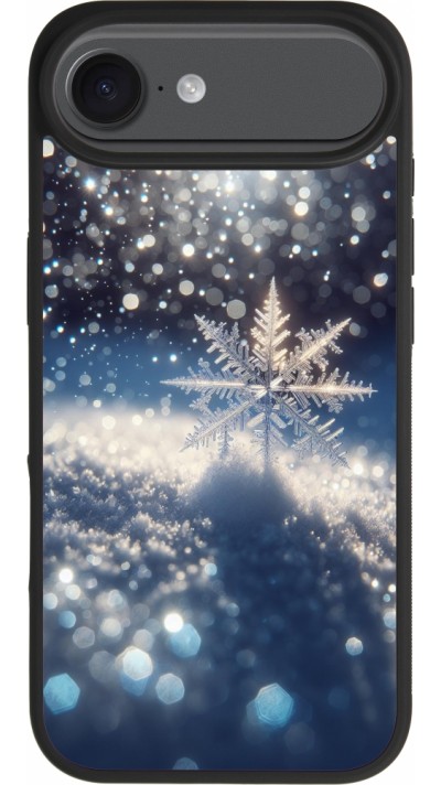 iPhone Air Case Hülle - Silikon schwarz Schneeflocke Solar Glanz iPhone Air Case Hülle - Silikon schwarz Schneeflocke Solar Glanz