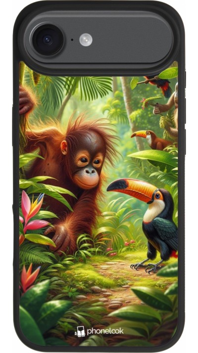 iPhone Air Case Hülle - Silikon schwarz Tropischer Dschungel Tayrona