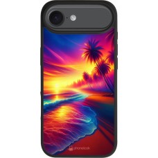 iPhone Air Case Hülle - Silikon schwarz Strand Sonnenuntergang auffällig