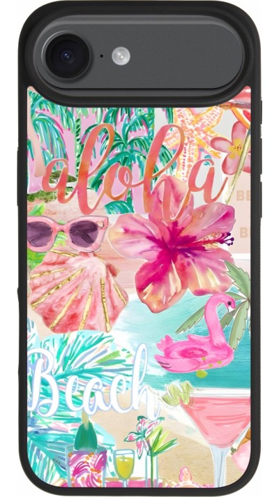 iPhone Air Case Hülle - Silikon schwarz Preppy Collage Aloha iPhone Air Case Hülle - Silikon schwarz Preppy Collage Aloha
