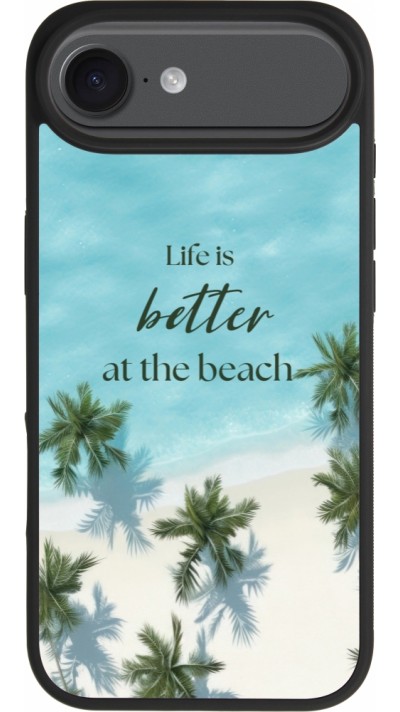 iPhone Air Case Hülle - Silikon schwarz Summer 2025 Life is better at the beach