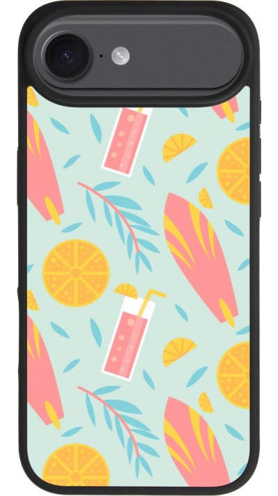 iPhone Air Case Hülle - Silikon schwarz Summer 2025 Pattern citron