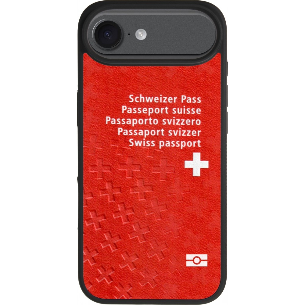 iPhone Air Case Hülle - Silikon schwarz Swiss Passport