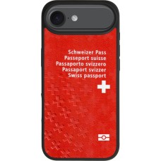 iPhone Air Case Hülle - Silikon schwarz Swiss Passport