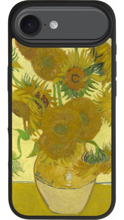 Coque iPhone Air - Silicone rigide noir Tableau art - Les Tournesols - Van Gogh
