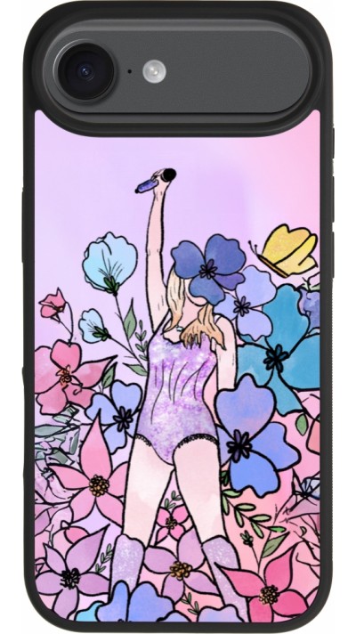 Coque iPhone Air - Silicone rigide noir Taylor Swift Sketch - Pink