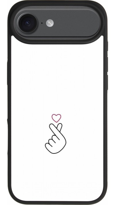 Coque iPhone Air - Silicone rigide noir Valentine 2024 heat by Millennials