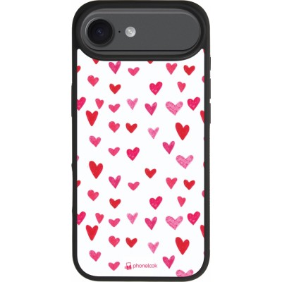 iPhone Air Case Hülle - Silikon schwarz Valentine 2022 Many pink hearts